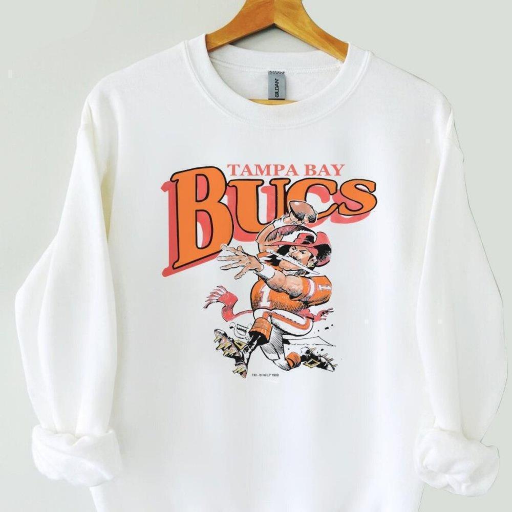 Tampa Bay 1988 Bucs Graphic Sweater, White Crewneck Sweater